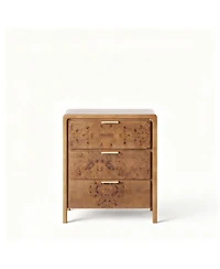 Yigii Rustic Nightstand, Farmhouse Style, No Assembly, Durable