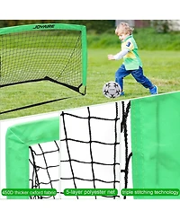 Joyaire Pro-Grade 4x3ft Pop-Up Soccer Goal for Kids – Durable 5-Layer Tear-Resistant Net & 10mm Poles, Portable Training Set with 4 Ball