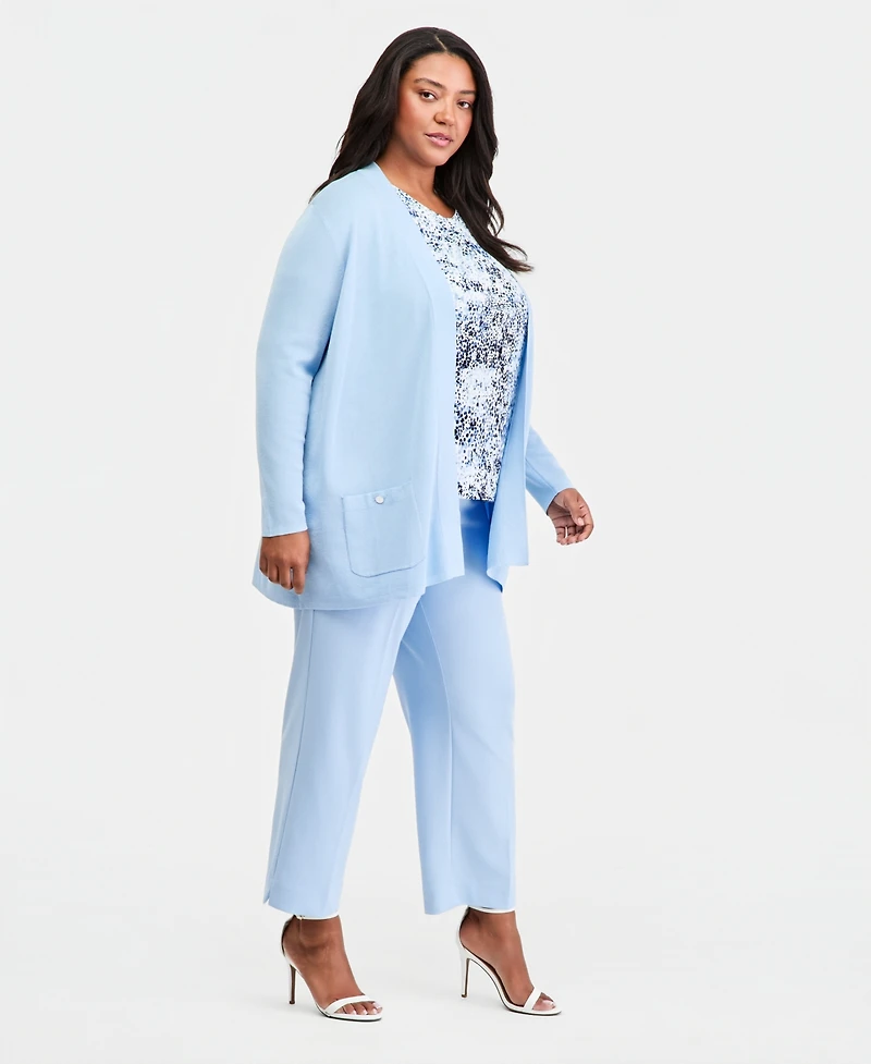 Anne Klein Plus Hollywood Slim-Fit Ankle Pants