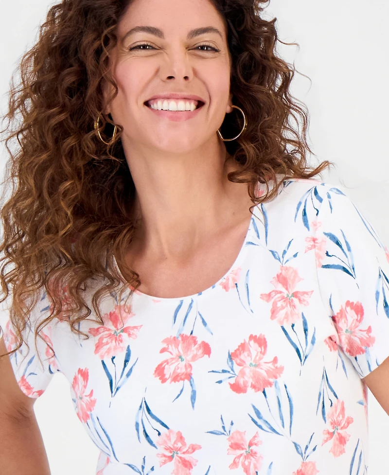 Style & Co Petite Short-Sleeve Top, Macy's Exclusive