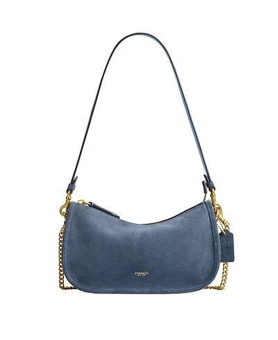 Coach Waverly Small Suede Shoulder Bag