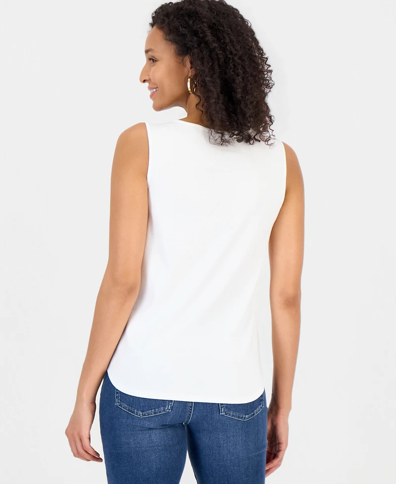 Style & Co Women's Lace-Up Tank Top, Macy's Exclusive