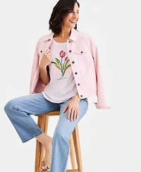 Style & Co Women's Graphic Short-Sleeve Crewneck T-Shirt, Macy's Exclusive