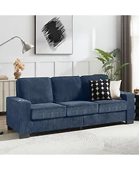 Streamdale Furniture Corduroy 83.86" Modern Compressed 3-Seater Sofa for Living Room