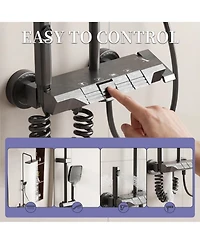 Lalahoo 3-Spray Rain Shower Faucet 2.5 Gpm & Handheld Combo Kit, 10.63 in. Rain Head