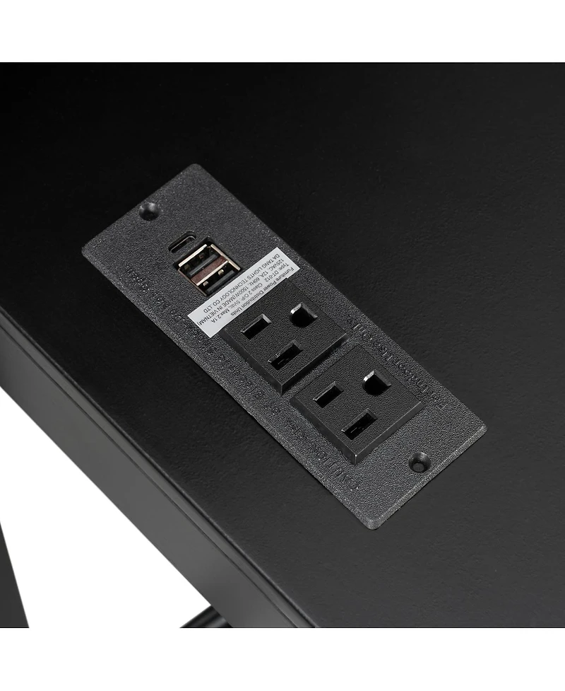 Streamdale Furniture Streamdale Full Size Wood Loft Bed with Desk