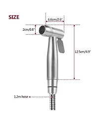 Rainsken Stainless Steel Handheld Bidet Sprayer for Toilet, Bathroom Bidet Accessory Attachment with Hose