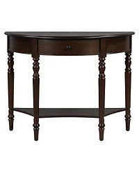 Streamdale Furniture Farmhouse Half Moon Console Table with Drawer & Shelf