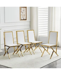 Streamdale Furniture 4-pack metal dining chairs: ergonomic, simple, luxurious