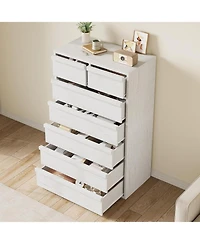 gaomon 7 Drawer Dresser for Bedroom, 46 in Tall Modern 7 Chest of Drawers with Large Drawers Storage, Wooden Dresser Organizer