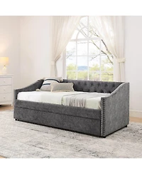 Streamdale Furniture Twin Daybed with Usb & Pull-out Bed (81"x42"x30.75")
