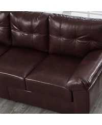Streamdale Furniture 79" Three Seater Sofa, Modern Faux Leather Couch with Storage
