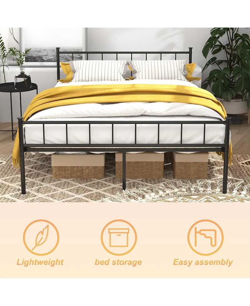 Streamdale Furniture Queen Size Bed Frame with Headboard/Footboard