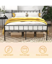 Streamdale Furniture Queen Size Bed Frame with Headboard/Footboard