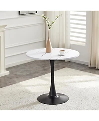 Streamdale Furniture Streamdale Round Dining Table, 31.5" Tulip Bistro Table for Kitchen, Living Room