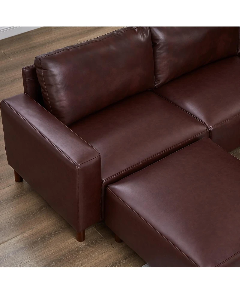 Streamdale Furniture Modern Luxury 5-Piece Modular Sectional Sofa with Ottoman