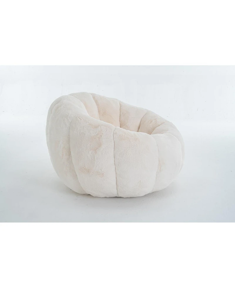 Streamdale Furniture Adult Floral Bean Bag Chair, Ultra-Soft Faux Fur, Large Single-Seater.
