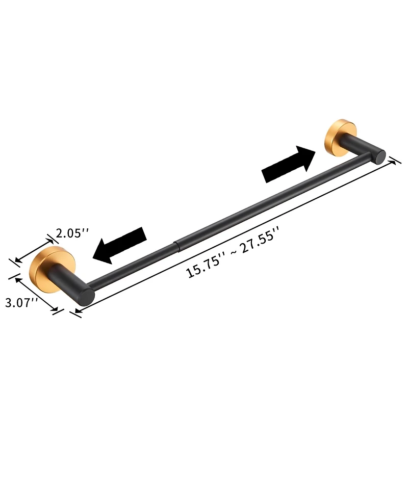 Rainsken Bathroom Collection 3-Piece Aluminum Towel Bar Set