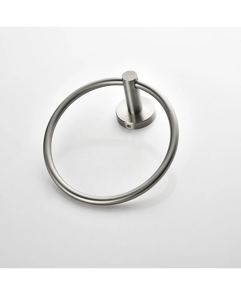 Rainsken 3 - Piece Bathroom Hardware Set, Toilet Paper Holder, Clothes Hook and Towel Rack Ring