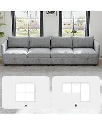 Streamdale Furniture Modular Sectional Sofa with Storage and Sleeper Function