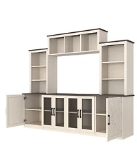 Streamdale Furniture Wall Unit Entertainment Center with Charging Station & Usb