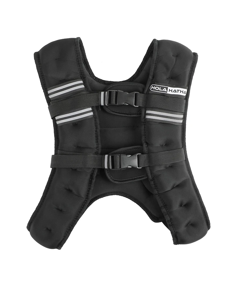 HolaHatha Weighted Vest for Running with Reflective Stripes and Elastic Straps
