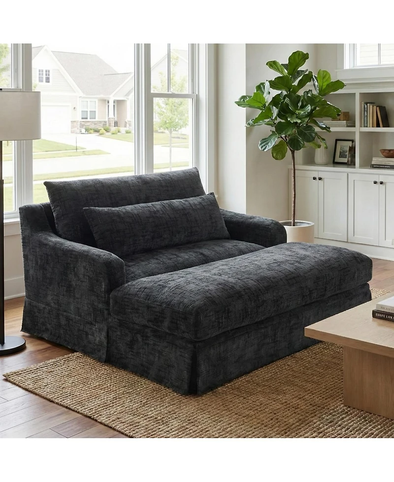 Streamdale Furniture Chenille Sofa Bed, 59.5-Inch Sleeper Sofa, Loveseat