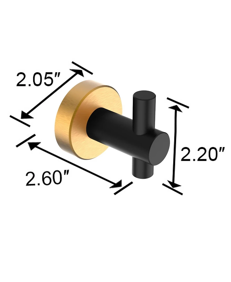 Rainsken 2-Pack Round Base Wall Hanging Hook, Stainless Steel Clothes Hook for Bathroom, Kitchen and Bedroom