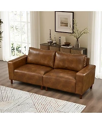 Streamdale Furniture 78.5" Big Loveseat for Living Room, Apartment, Faux Leather Pu Couch
