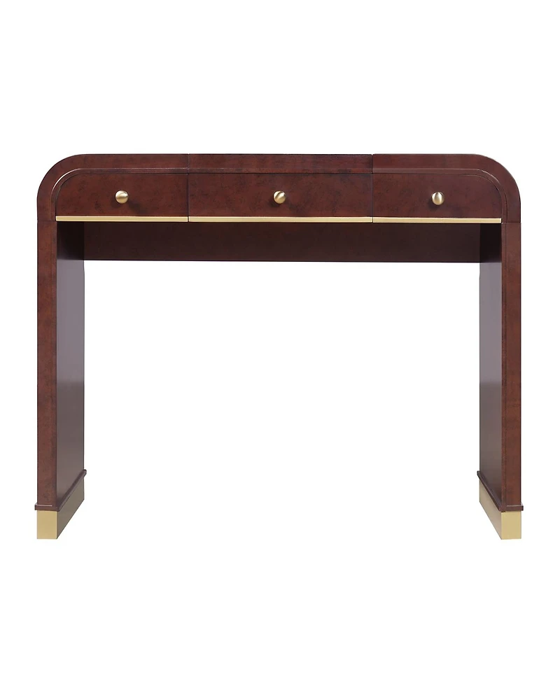 Streamdale Furniture Classic Wood Vanity Desk with Flip Mirror, 3-in-1 Dressing Table