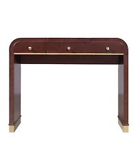 Streamdale Furniture Classic Wood Vanity Desk with Flip Mirror, 3-in-1 Dressing Table