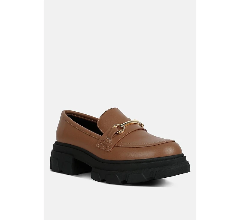 Womens oklyn horsebit embellished chunky platform loafers