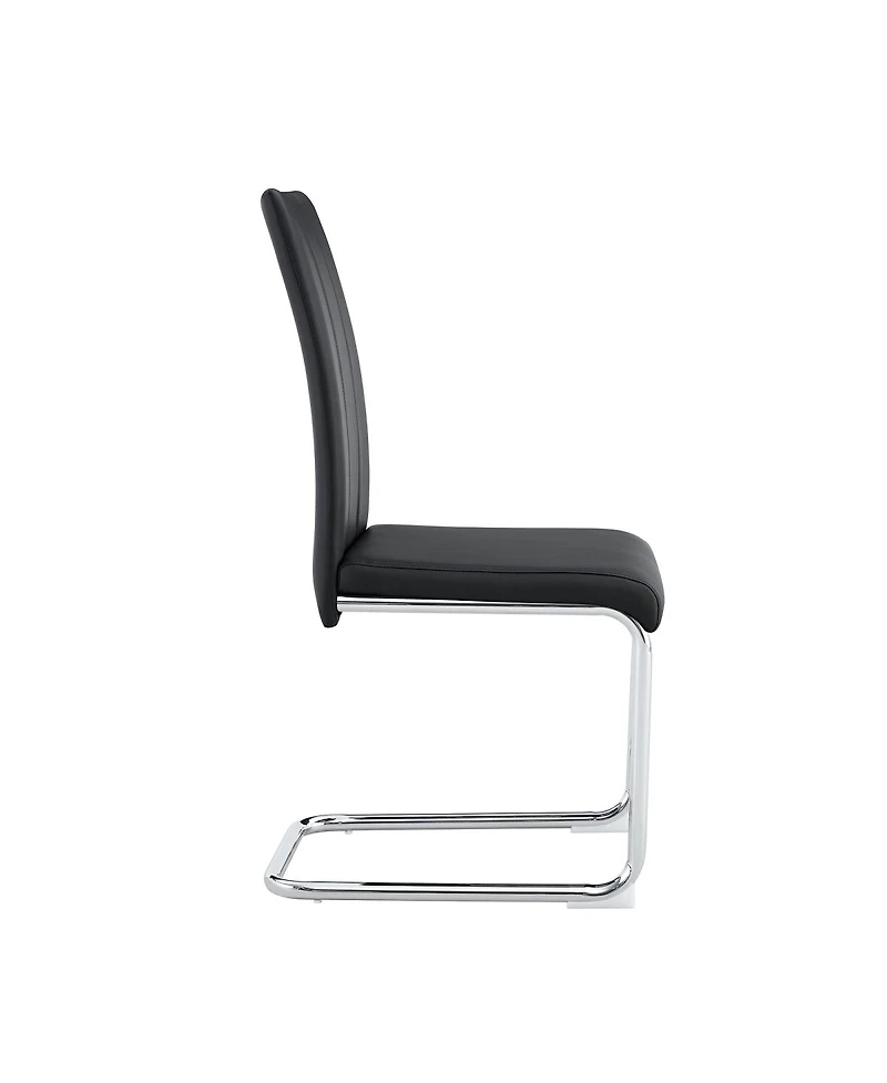 Streamdale Furniture 2-Pack Pu Upholstered Dining Chairs - Modern High-Back Side Chairs