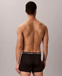 Calvin Klein Men's Stitch-Free Waistband Long Boxer Briefs, 3-Pack