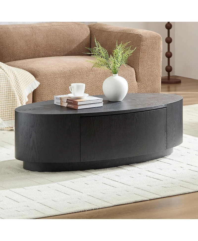 Streamdale Furniture Modern Luxury Oval Coffee Table, Elegant Living Room Accent Piece
