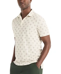 Nautica Men's Palm Tree Print Golf Short-Sleeve Polo Shirt