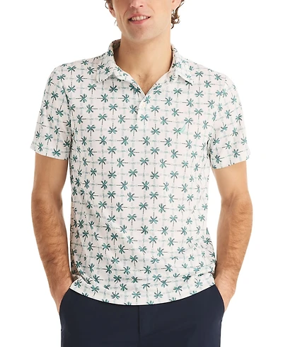 Nautica Men's Palm Tree Print Golf Short-Sleeve Polo Shirt