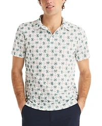 Nautica Men's Palm Tree Print Golf Short-Sleeve Polo Shirt