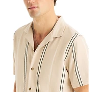 Nautica Men's Striped Spread Collar Shirt