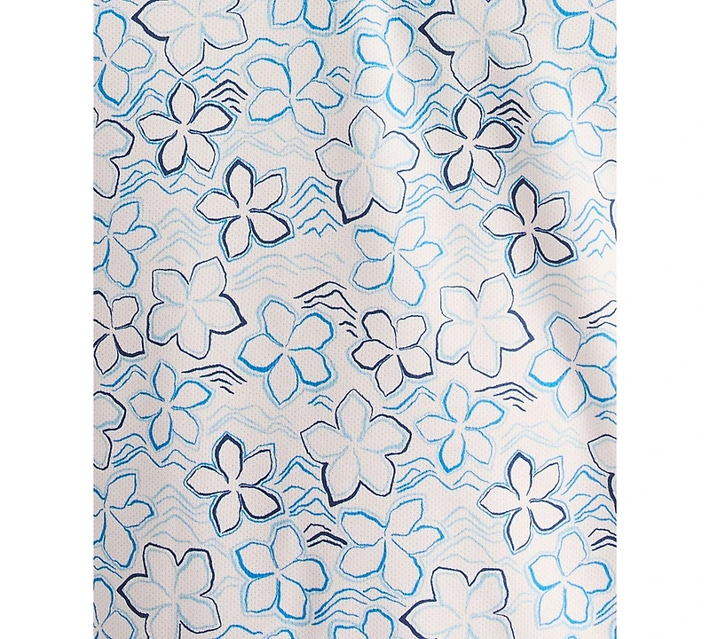 Nautica Men's Short-Sleeve Floral Outline Print Golf Polo Shirt