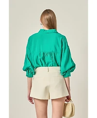 English Factory Women's Balloon Sleeve Shirt