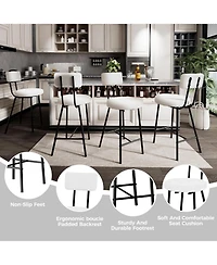 gaomon Modern Upholstered Bar Stools Set of 4