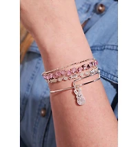 Alex and Ani Peeps Pave Crystal Bunny Charm Bangle Bracelet