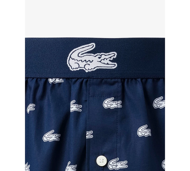 Lacoste Men's Miami Regular-Fit Open Woven Boxers, 3-Pack