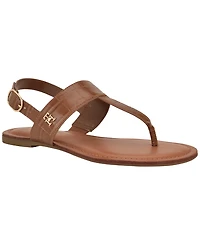 Tommy Hilfiger Women's Lenian T-Strap Flat Slingback Sandals
