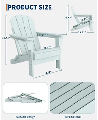 gaomon Oversized Folding Adirondack Chairs Set of 2 – Heavy Duty Hdpe, Weather Resistant