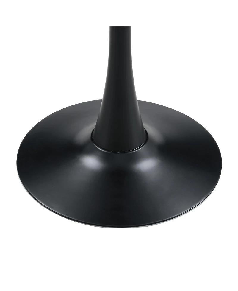 Streamdale Furniture Round Dining Table, 23.6" Tulip Table with Thickened Top & Metal Pedestal, Mid Century Modern Bistro (Faux Marble)