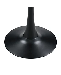 Streamdale Furniture Round Dining Table, 23.6" Tulip Table with Thickened Top & Metal Pedestal, Mid Century Modern Bistro (Faux Marble)