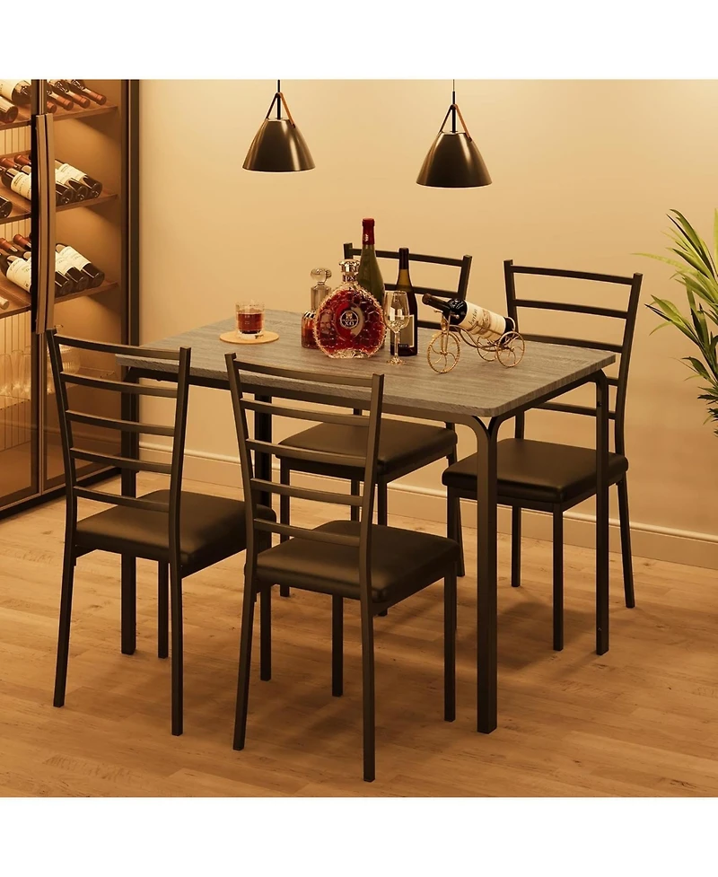 gaomon Dining Table for 2 Small Table and Chairs Set of 2 Dinette Set for 2 Square Dinner Table Set 3 Piece Kitchen and Dining Room Sets