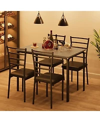 gaomon Dining Table for 2 Small Table and Chairs Set of 2 Dinette Set for 2 Square Dinner Table Set 3 Piece Kitchen and Dining Room Sets